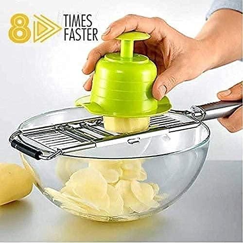6 in 1 Stainless Steel Manual Vegetable Cutter